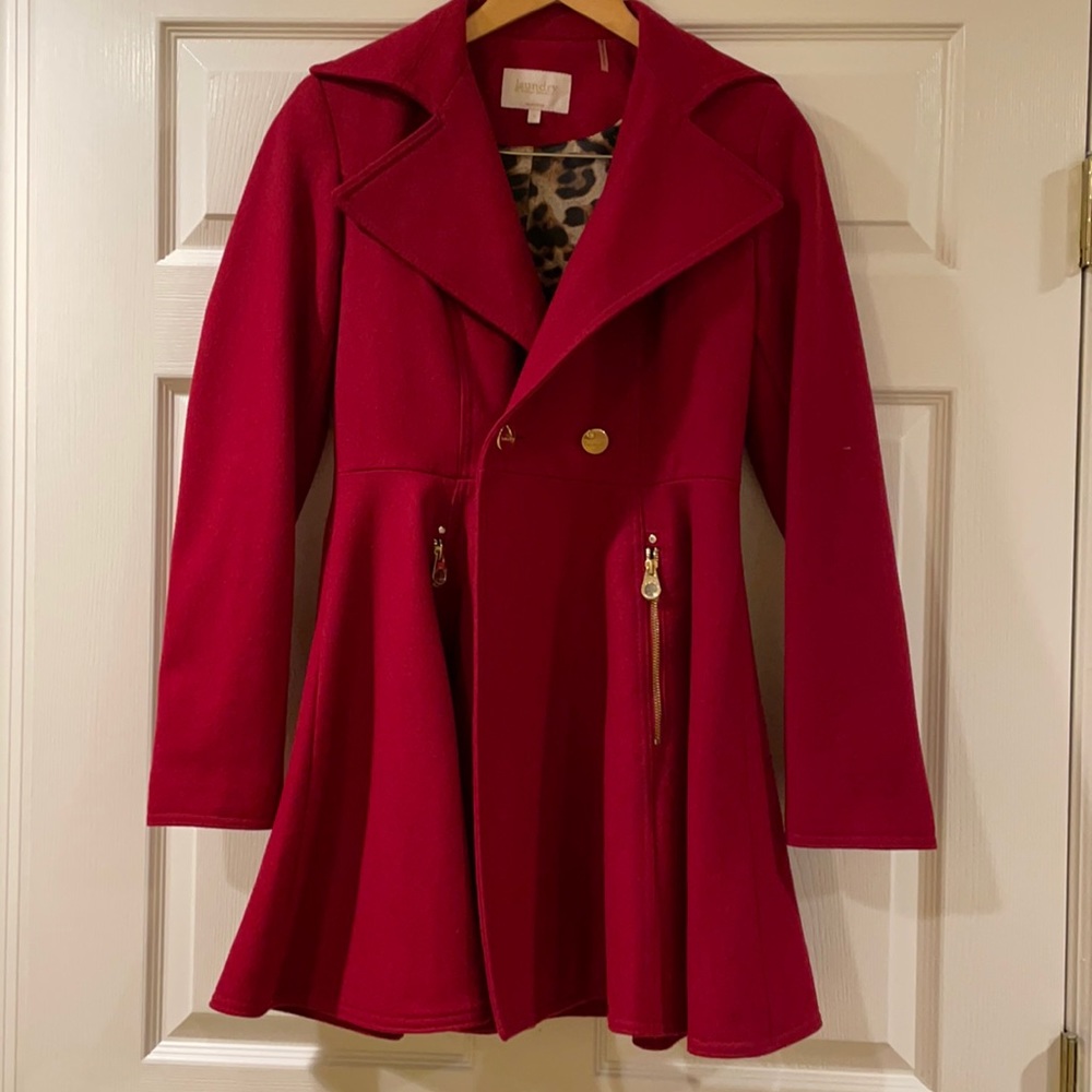 NWOT Red Laundry Coat